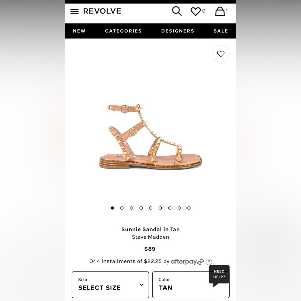 Steve Madden Sunnie Sandals Tan size 9.5
